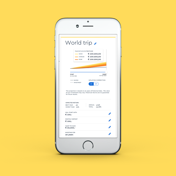 Pritle mobile app on iPhone showing investment portfolio